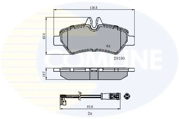 - Гальмівні колодки до дисків Comline CBP21556 (фото 1)