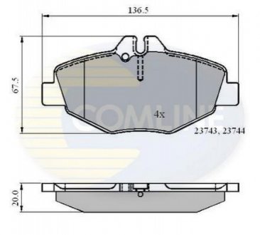 - Гальмівні колодки до дисків Comline CBP01209 (фото 1)