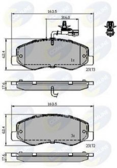 - Гальмівні колодки до дисків Comline CBP12108 (фото 1)