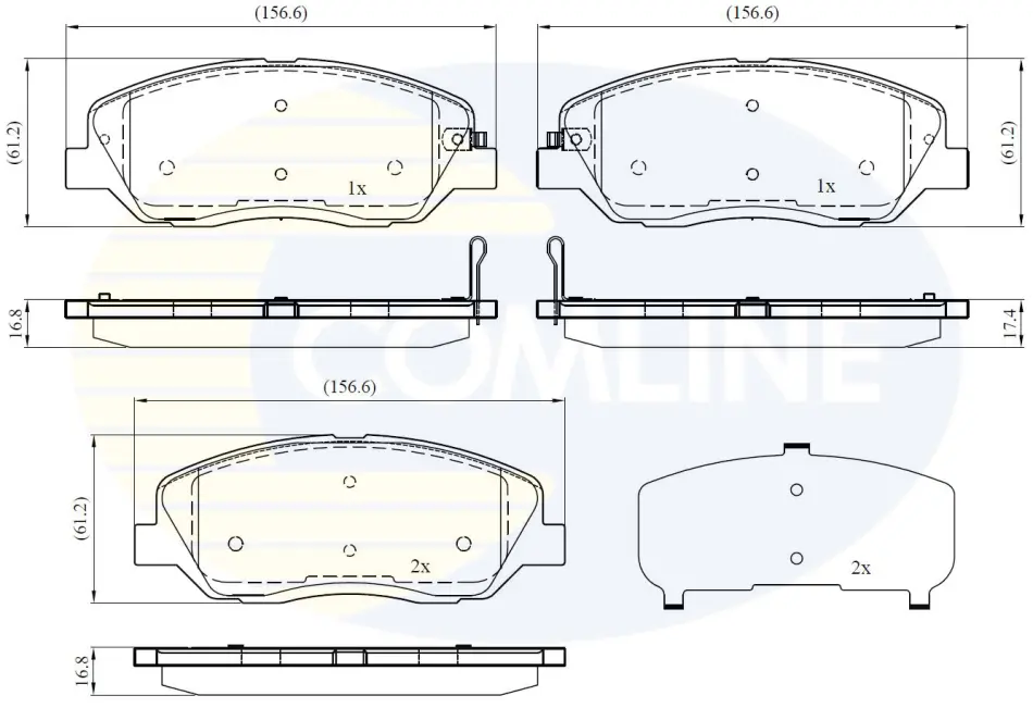- Гальмівні колодки до дисків Comline CBP31676 (фото 1)