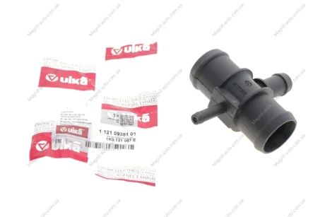 Фланець системи охолодження Skoda Octavia (04-13) / VW Golf (81-14), Jetta (06-11), Passat (06-11) / Seat Leon (06-10), Toledo (05-09) VIKA Vika 11210938101