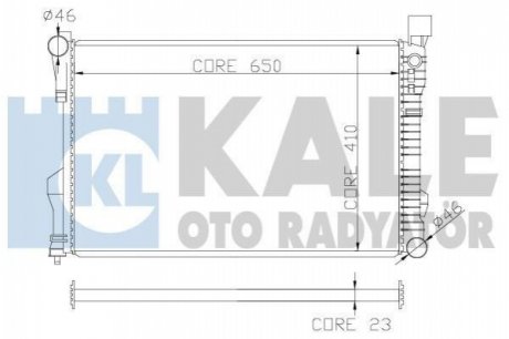 KALE DB Радиатор охлаждения W203 1.8/5.5 00- Kale oto radyator 360600 (фото 1)