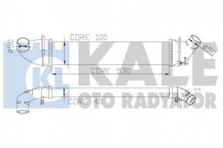 KALE RENAULT Интеркулер Logan I 1.5dCi 05- Kale oto radyator 345080