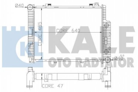 KALE DB Радиатор охлаждения W210 2.9TD 96- Kale oto radyator 361600