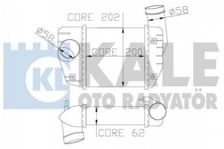 KALE VW Интеркулер Audi A6 2.0TDI 04- Kale oto radyator 342200 (фото 1)