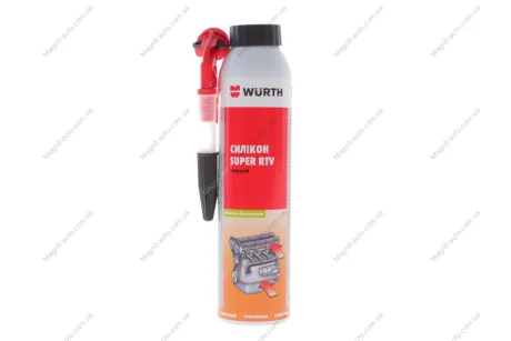 Силікон SUPER RTV, чорний, 200 ml {арт. } Wurth 08933311