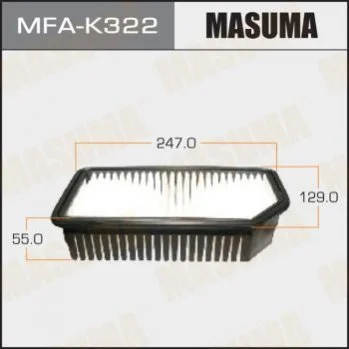 Фільтр повітряний Hyundai i20 (08-14)/KIA Soul (08-14) (MFA-K322) MASUMA Masuma MFAK322 (фото 1)