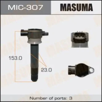 Котушка запалювання Mitsubishi Pajero 3.0 (07-) (MIC-307) MASUMA Masuma MIC307