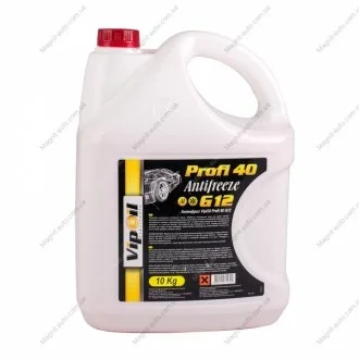 Антифриз VipOil G12 Profi 40 (червоний), 10кг х2 Vipoil 701404