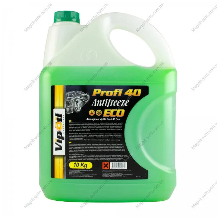 Антифриз VipOil ECO Profi 40 (зелений), 10кг х2 Vipoil 701408 (фото 1)