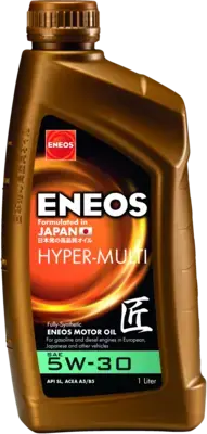Олива моторна 5W-30 ENEOS HYPER MULTI RN0700, ACEA A5/B5, 1л, синт. Eneos EU0033401N (фото 1)