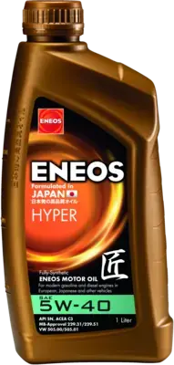 Олива моторна 5W-40 ENEOS HYPER API SN, ACEA C3, GM Dexos 2, 1л, синт. Eneos EU0031401N (фото 1)