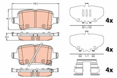 Колодки гальмівні дискові TRW GDB2184
