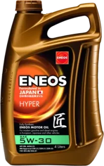 Олива моторна 5W-30 ENEOS HYPER API SN, ACEA C3, GM Dexos 2, 4л, синт. Eneos EU0030301N