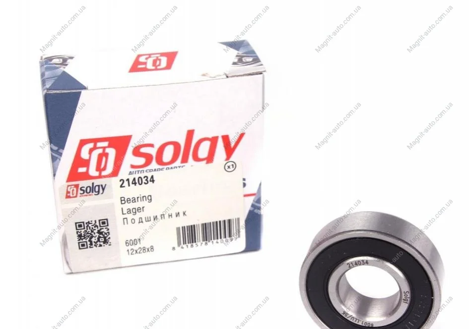 Подшипник генератора Solgy 214034 (фото 1)