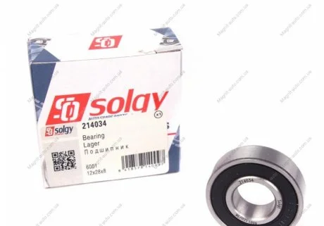 Подшипник генератора Solgy 214034