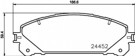 Колодки тормозные дисковые передние Lexus RX 350, 450 (08-), Lexus NX 200t, 300h (14-), RAV-4 2.0 (15-) Nisshinbo NP1109