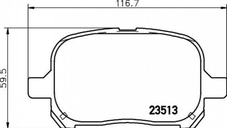 Колодки тормозные дисковые передние Toyota Camry 2.4, 3.0 (01-06)/Lexus RX 300 (00-03) Nisshinbo NP1033