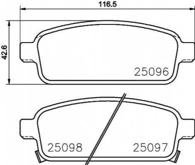 Колодки тормозные дисковые задние Chevrolet Aveo T300, Cruze 1.4, 1.6, 1.8 (09-) Nisshinbo NP6055 (фото 1)
