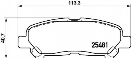 Колодки тормозные дисковые задние Toyota Highlander 2.7, 3.5 (09-) Nisshinbo NP1122