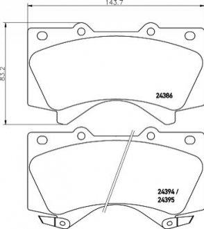 Колодки тормозные дисковые передние Strong Ceramic Land Cruiser (J200) (07-)/Lan Nisshinbo NP1045SC