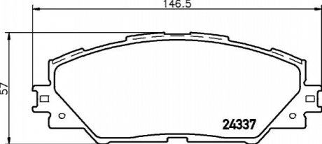 Колодки тормозные дисковые передние Strong Ceramic Toyota RAV-4 2.0, 2.2, 2.4 (0 Nisshinbo NP1058SC (фото 1)