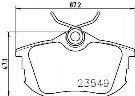 Колодки тормозные дисковые задние Mitsubishi Carisma, Colt VI 1.6, 1.8 (00-09) (Nisshinbo NP3025 (фото 1)
