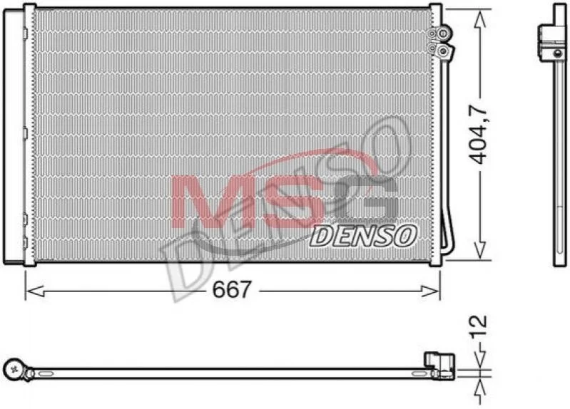 Конденсатор кондиционера MERCEDES Vito "14>> DENSO DCN17062 (фото 1)