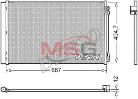 Конденсатор кондиціонера MERCEDES Vito "14>> DENSO DCN17062