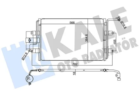 KALE VW Радиатор кондиционера Audi A3,Skoda Octavia II,SuperB,Caddy III,Golf V,VI,Touran Kale oto radyator 390600