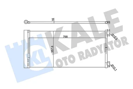 Радіатор кондиціонера Renault Trafic III/Opel Vivaro B/Nissan NV300 (14-) 1.6 dCi, 2.0 dCi KALE OTO RADYATOR Kale oto radyator 345575