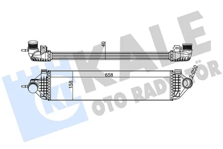 Інтеркулер Ford Focus III, Kuga II, Transit Connect (13-) 1.6 EcoBoost KALE OTO RADYATOR Kale oto radyator 344915