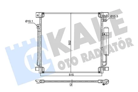 Радіатор кондиціонера Mitsubishi L200 (15-)/Fiat Fullback (16-) 2.2D, 2.4D KALE OTO RADYATOR Kale oto radyator 354015