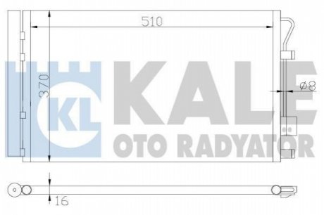 KALE HYUNDAI Радиатор кондиционера Solaris IV,Accent,Kia Rio III 10- Kale oto radyator 380200 (фото 1)