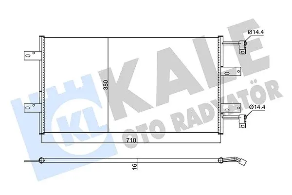 Радіатор кондиціонера (710x380x16) Renault Trafic II/Opel Vivaro/Nissan Primastar (01-) 2.5 dCi KALE OTO RADYATOR Kale oto radyator 352585 (фото 1)