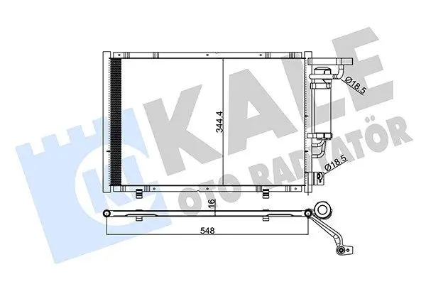 Радіатор кондиціонера Ford Fiesta VI (08-), B-Max (12-), Ka+ (15-), Transit Courier (14-) KALE OTO RADYATOR Kale oto radyator 347320 (фото 1)