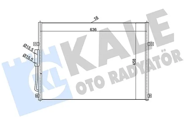 KALE JEEP Радиатор кондиционера Grand Cherokee II 2.7CRD/4.7 99-03 Kale oto radyator 385700 (фото 1)