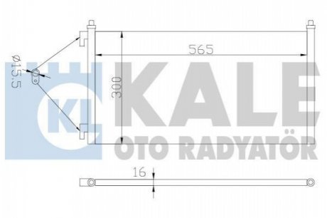 KALE FIAT Радиатор кондиционера Doblo,Punto 1.2/1.3JTD/1.9JTD 99- Kale oto radyator 378200 (фото 1)