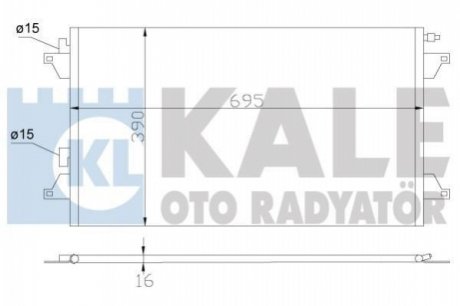 KALE RENAULT Радиатор кондиционера Laguna I/II 99-,Vel Satis 02- Kale oto radyator 382500 (фото 1)