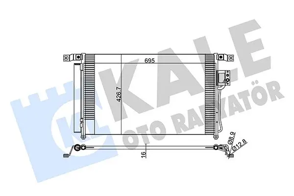 Радіатор кондиціонера Hyundai SantaFe II (06-) 2.7i, 2.2CRDi KALE OTO RADYATOR Kale oto radyator 379300 (фото 1)
