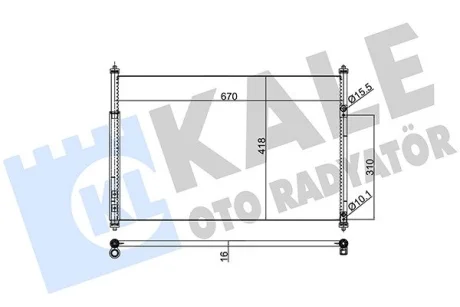 Радіатор кондиціонера Suzuki Grand Vitara II (05-) KALE OTO RADYATOR Kale oto radyator 383000