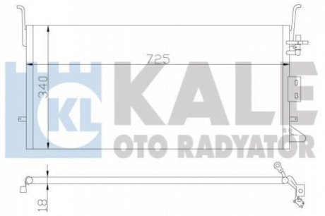 KALE HYUNDAI Радиатор кондиционера Sonata IV,Kia Magentis 01- Kale oto radyator 379500
