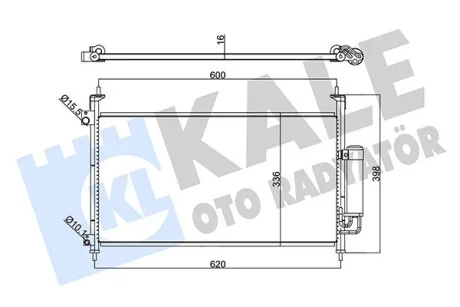 Радіатор кондиціонера Honda Civic VIII (06-) KALE OTO RADYATOR Kale oto radyator 342965