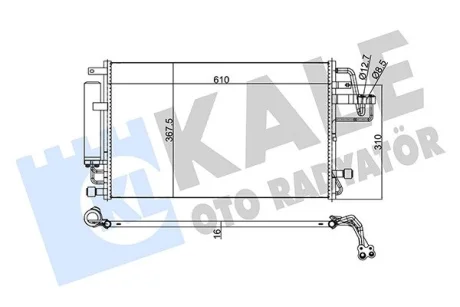 KALE HYUNDAI Радиатор кондиционера Tucson,Kia Sportage 04- Kale oto radyator 379900