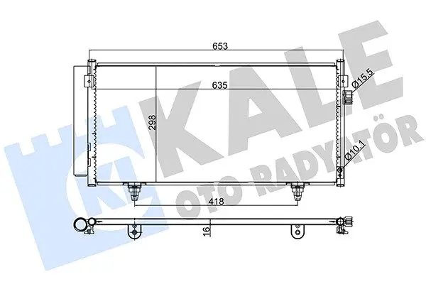 Радіатор кондиціонера Subaru Forester, Impreza, XV (08-) 1.5i, 1.6i, 2.0i, 2.5i KALE OTO RADYATOR Kale oto radyator 389500 (фото 1)