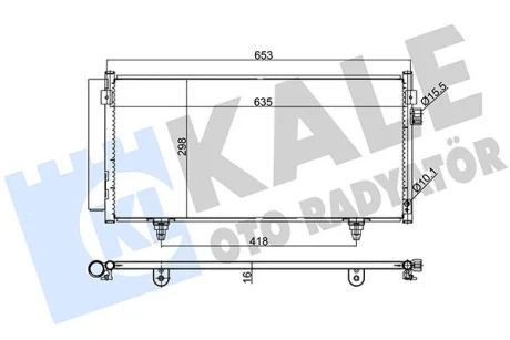 Радіатор кондиціонера Subaru Forester, Impreza, XV (08-) 1.5i, 1.6i, 2.0i, 2.5i KALE OTO RADYATOR Kale oto radyator 389500