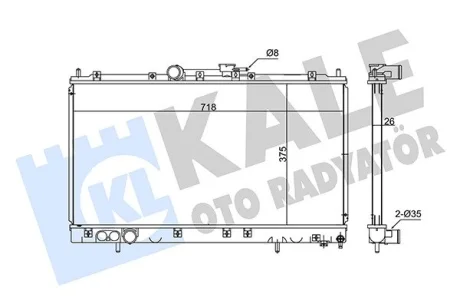 KALE MITSUBISHI Радиатор охлаждения Galant VI 2.0/2.5 96- Kale oto radyator 347975