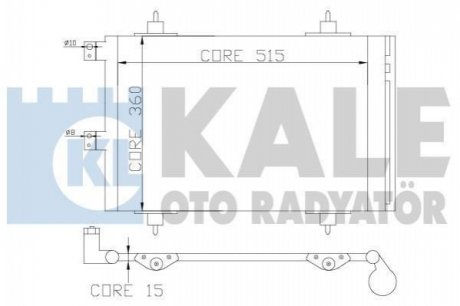 KALE CITROEN Радиатор кондиционера C4 I,C5 I,Peugeot 307 Kale oto radyator 385600