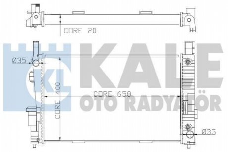 KALE DB Радиатор охлаждения A-Class W169/245 1.5/2.0 04- Kale oto radyator 361700