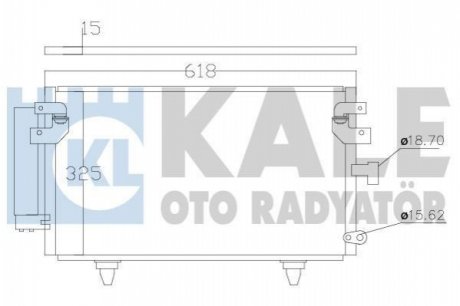 KALE SUBARU Радиатор кондиционера Legacy IV,Outback 03- Kale oto radyator 389900 (фото 1)